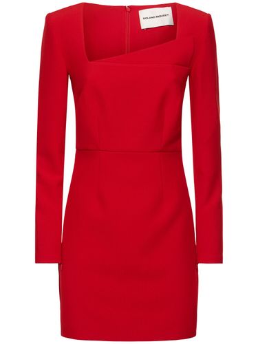 Long Sleeve Crepe Mini Dress - ROLAND MOURET - Modalova