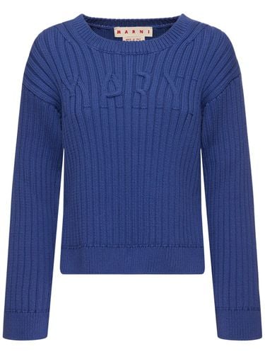 Logo Knit Round Neck Sweater - MARNI - Modalova