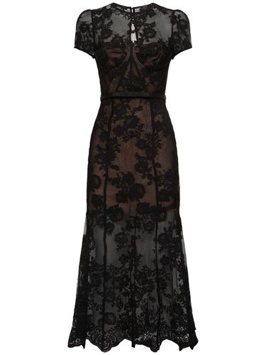 Lace Midi Dress - SELF-PORTRAIT - Modalova