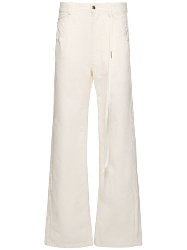 Claire Cotton Twill Wide Leg Pants - ANN DEMEULEMEESTER - Modalova