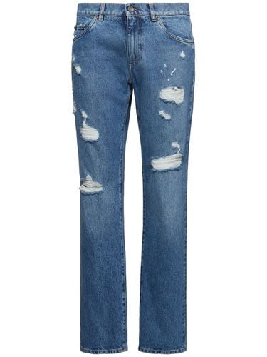 Distressed Denim Jeans - DOLCE & GABBANA - Modalova