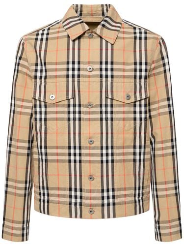 Giacca Icon In Cotone Check - BURBERRY - Modalova