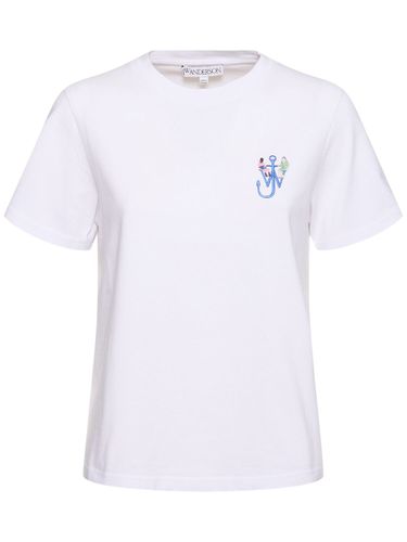 Anchor Embroidery Back Print T-shirt - JW ANDERSON - Modalova