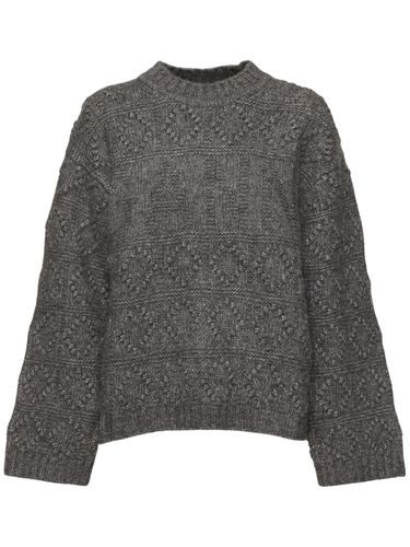 Wool & Cotton Bubble Knit Sweater - GANNI - Modalova