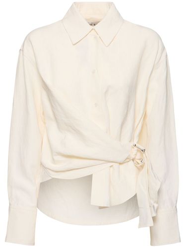 Draped Twisted Viscose & Linen Shirt - JW ANDERSON - Modalova