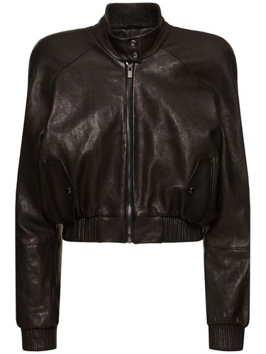 Leather Bomber Jacket - MAGDA BUTRYM - Modalova