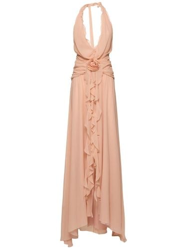 Draped Georgette Dress - BLUMARINE - Modalova