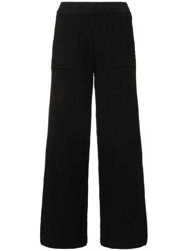 Chunky Knit Cotton Blend Wide Pants - ANDREADAMO - Modalova