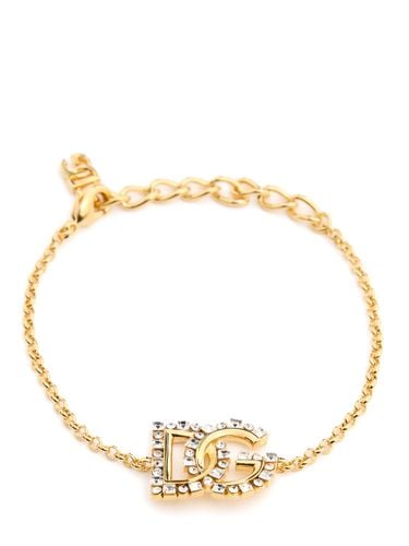 Rhinestone Logo Bracelet - DOLCE & GABBANA - Modalova