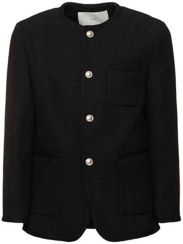 Unisex Oversize Collarless Tweed Jacket - DUNST - Modalova