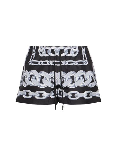 Bañador Shorts De Nylon Estampado - VERSACE - Modalova