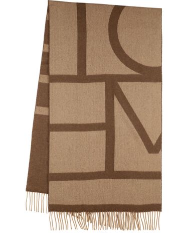 Monogram Jacquard Wool Scarf - TOTEME - Modalova