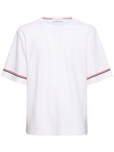 Rugby Fit Short Sleeve Cotton T-shirt - THOM BROWNE - Modalova