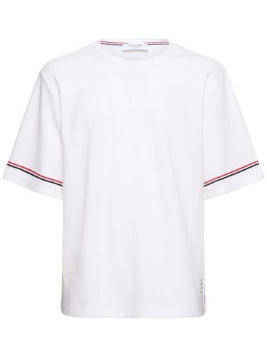 T-shirt Rugby Fit In Cotone - THOM BROWNE - Modalova