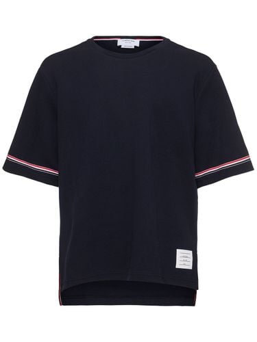 Rugby Fit Short Sleeve Cotton T-shirt - THOM BROWNE - Modalova