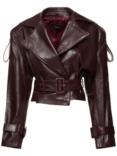 Hana Cropped Leather Jacket - MANOKHI - Modalova