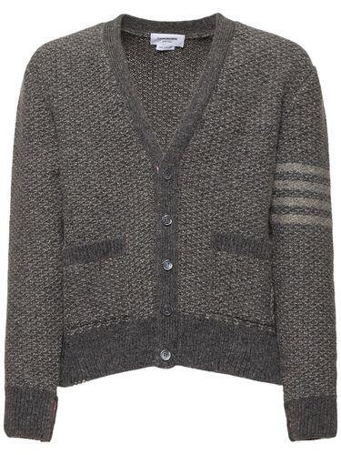 Textured Stitch Relaxed Fit Cardigan - THOM BROWNE - Modalova