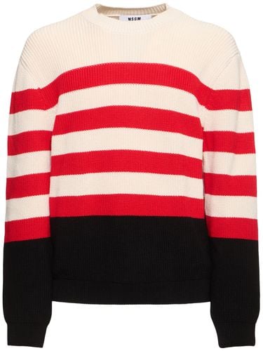 Cotton Sweater - MSGM - Modalova