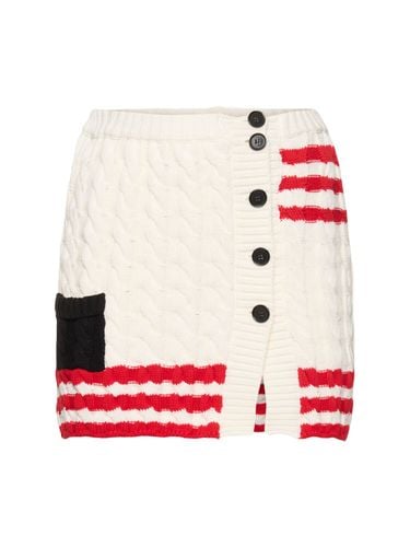 Striped Cable Knit Mini Skirt - MSGM - Modalova