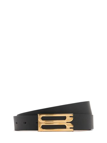 Regular Frame Smooth Leather Belt - VICTORIA BECKHAM - Modalova