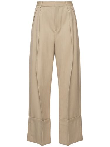 Wide Leg Turn-up Pants - VICTORIA BECKHAM - Modalova