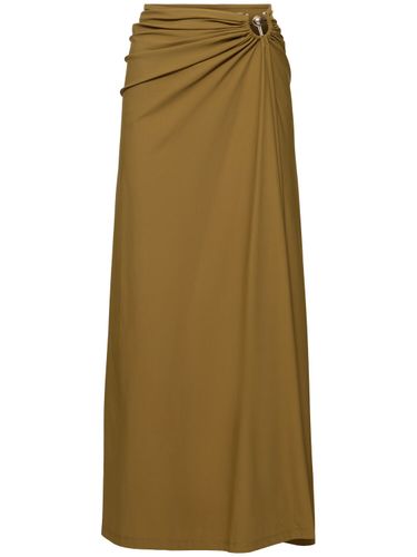 Ruched Orbit Split Lycra Long Skirt - CHRISTOPHER ESBER - Modalova