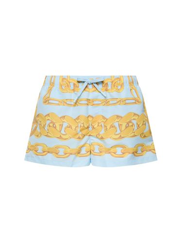 Printed Nylon Swim Shorts - VERSACE - Modalova