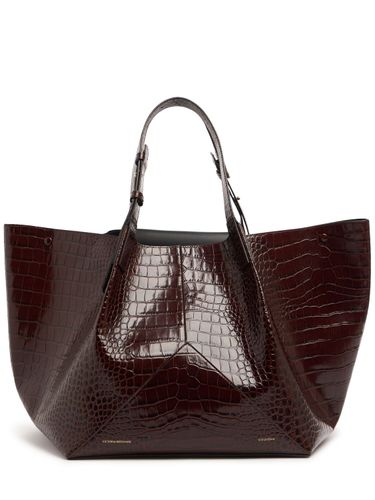 The Jumbo W11 Croc Embossed Tote Bag - VICTORIA BECKHAM - Modalova