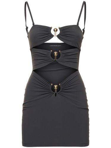 Pierced Orbit Cut Out Lycra Mini Dress - CHRISTOPHER ESBER - Modalova