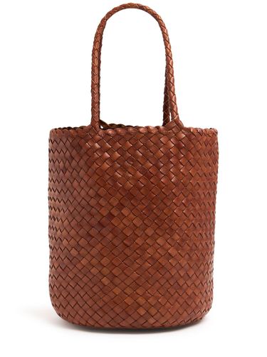 Hand Braided Leather Straps Basket Bag - DRAGON DIFFUSION - Modalova