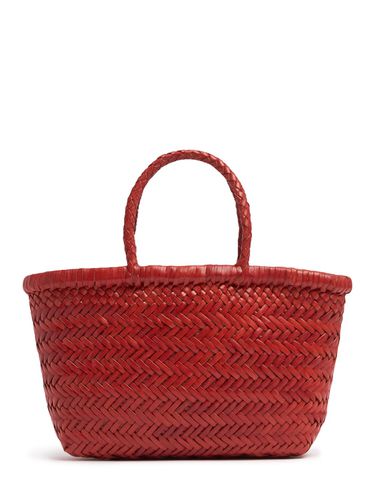 Mini Flat Gora Leather Basket Bag - DRAGON DIFFUSION - Modalova