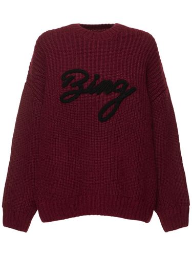 Sydney Logo Wool Blend Rib Knit Sweater - ANINE BING - Modalova