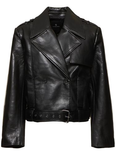 Simone Leather Blend Biker Jacket - ANINE BING - Modalova