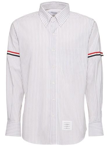 Straight Fit Cotton Shirt - THOM BROWNE - Modalova