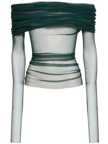 Veiled Silk Tulle Top - CHRISTOPHER ESBER - Modalova