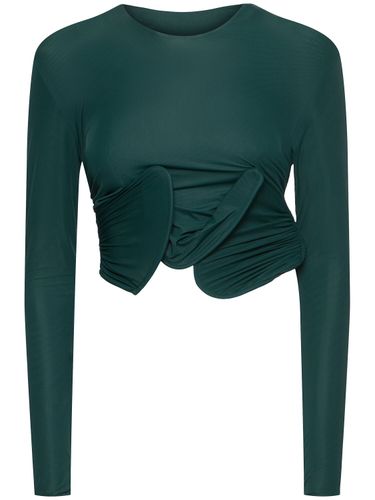 Encompassed Sheer Jersey Crop Top - CHRISTOPHER ESBER - Modalova