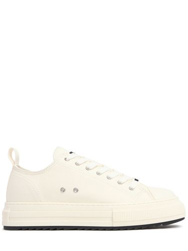 Cotton Canvas Low Sneakers - DSQUARED2 - Modalova