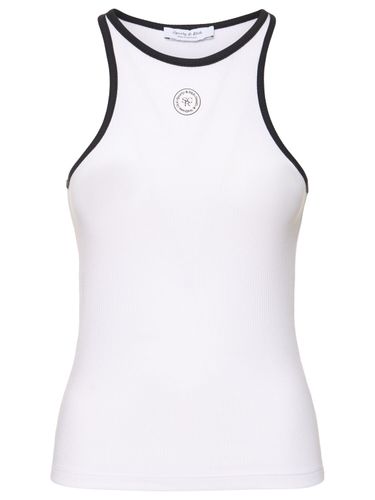 Ribbed Cotton Blend Tank Top - SPORTY & RICH - Modalova