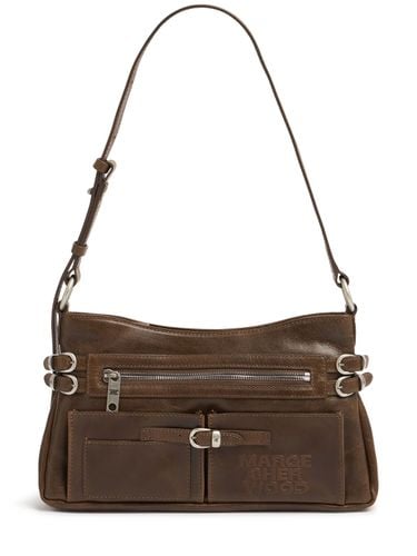 Flat Pocket Washed Leather Shoulder Bag - MARGESHERWOOD - Modalova