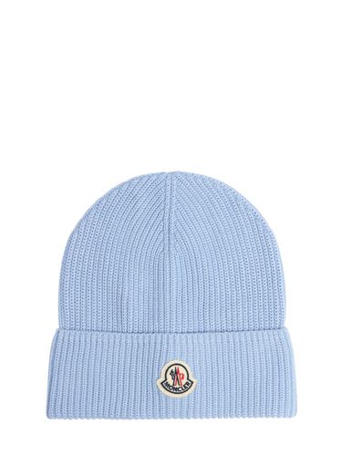 Logo Cotton Beanie - MONCLER - Modalova