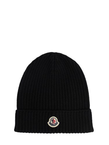 Logo Cotton Beanie - MONCLER - Modalova