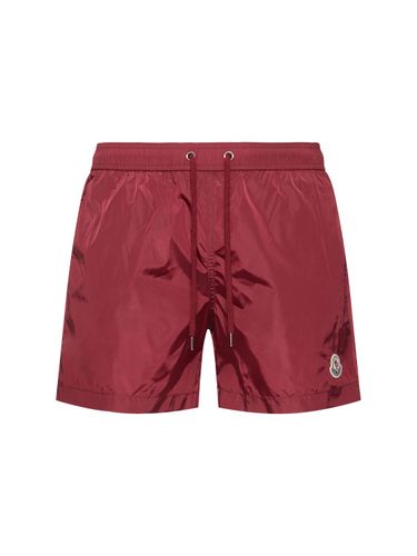 Logo Patch Nylon Swim Shorts - MONCLER - Modalova