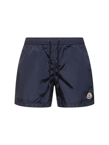 Logo Patch Nylon Swim Shorts - MONCLER - Modalova