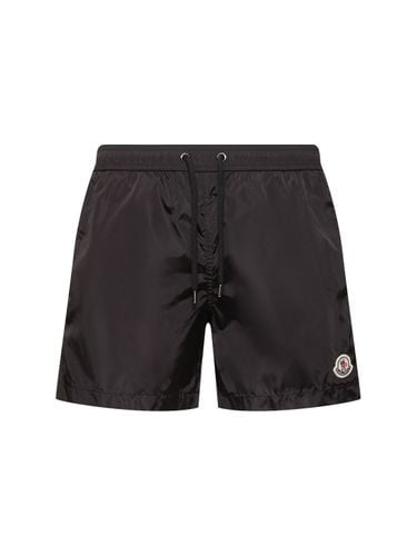 Logo Patch Nylon Swim Shorts - MONCLER - Modalova