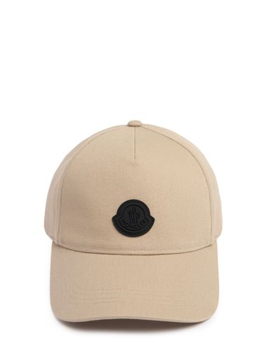 Logo Detail Cotton Baseball Cap - MONCLER - Modalova