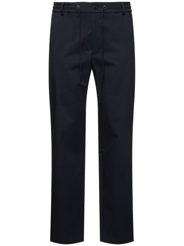 Cotton Blend Gabardine Pants - MONCLER - Modalova