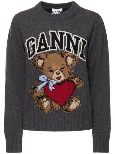 Wool Blend Sweater - GANNI - Modalova