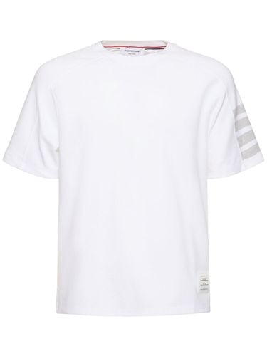 Bar Stripe Cotton Jersey T-shirt - THOM BROWNE - Modalova