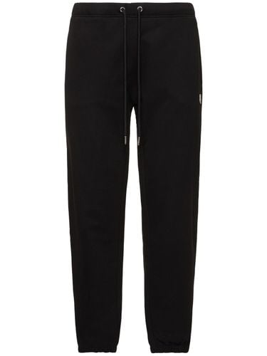 Logo Patch Cotton Track Pants - MONCLER - Modalova