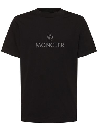 Logo Cotton T-shirt - MONCLER - Modalova